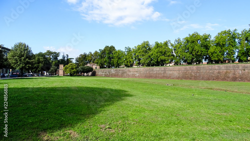 fortress wall in lucca italy