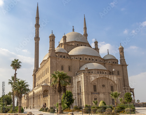 The Great Mosque of Muhammad Ali Pasha or Alabaster Mosque Situated on the summit of the citadel, this Ottoman mosque, with its animated silhouette and twin minarets, the most visible mosque in Cairo.