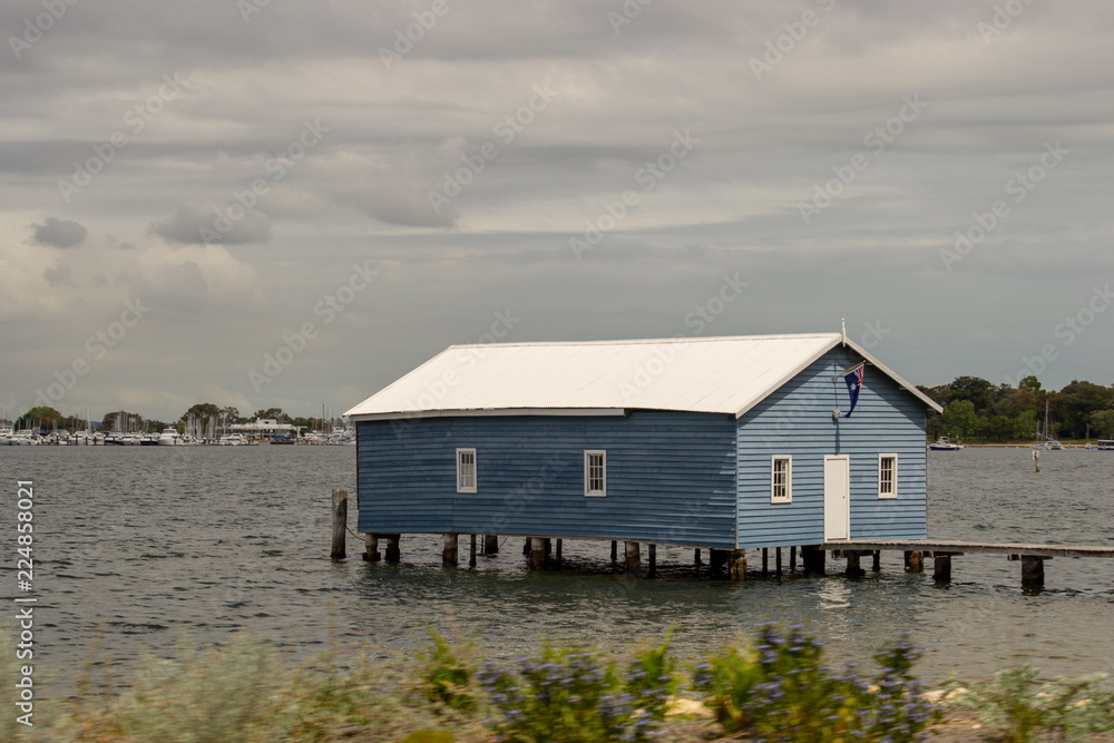 BLue boat house