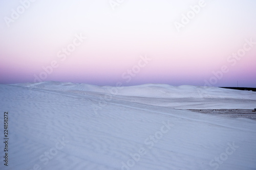 Sunset view of Lancelin dunes sand