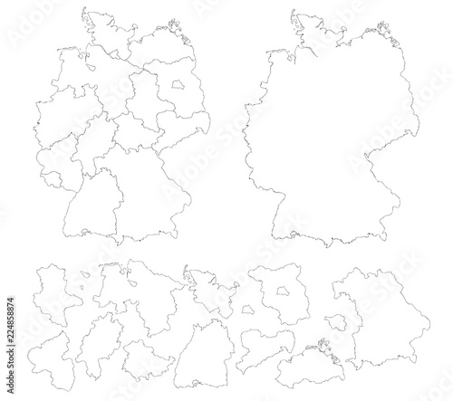 Karte von deutschen Bundesländern