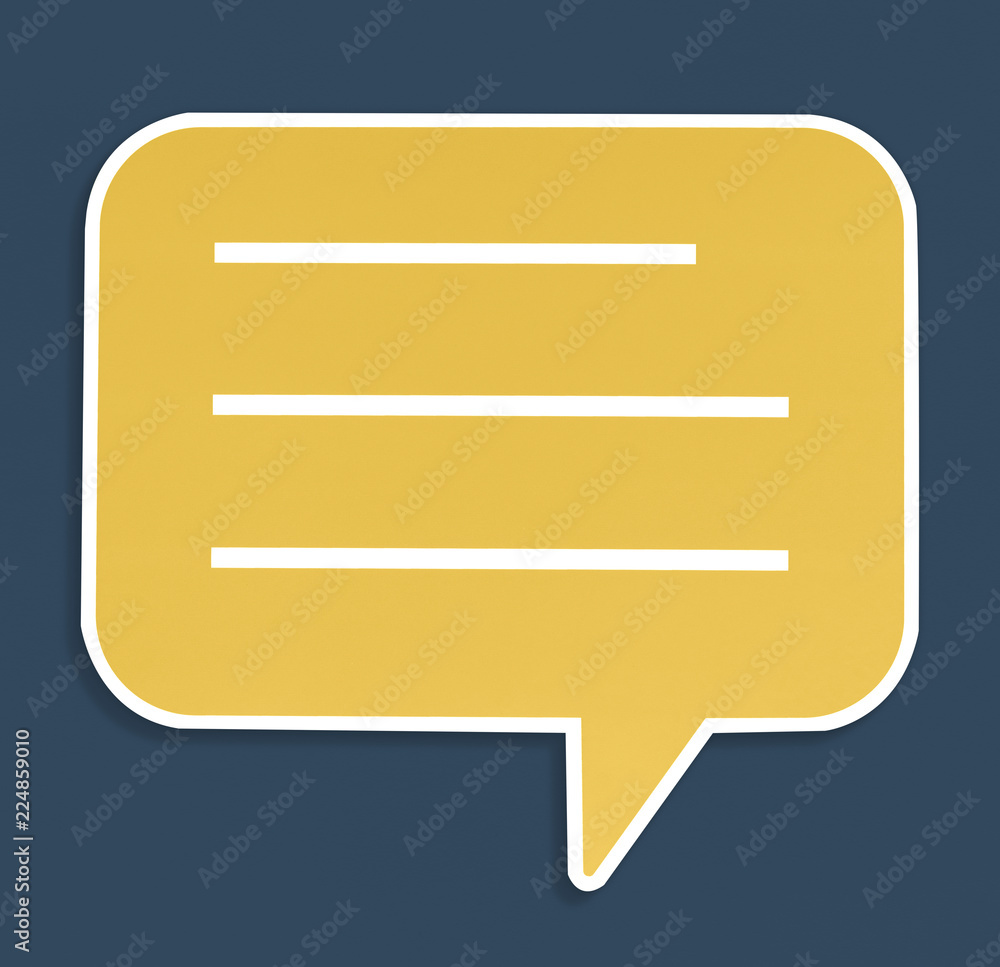 Isolated speech bubble message icon Isolated speech bubble message icon