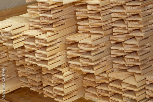 wooden boards on the heap at the store