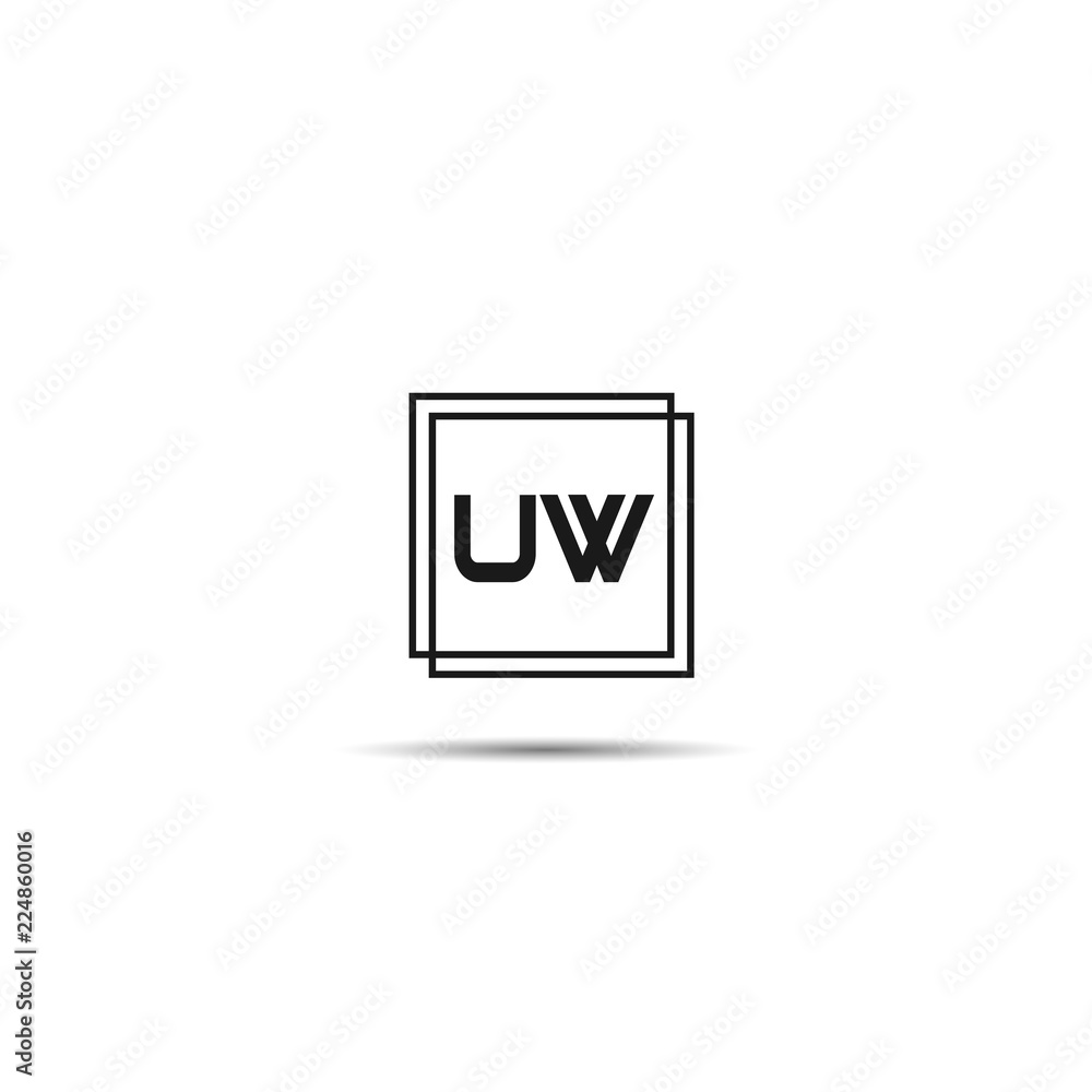 Initial Letter UW Logo Template Design Initial Letter UW Logo Template Design