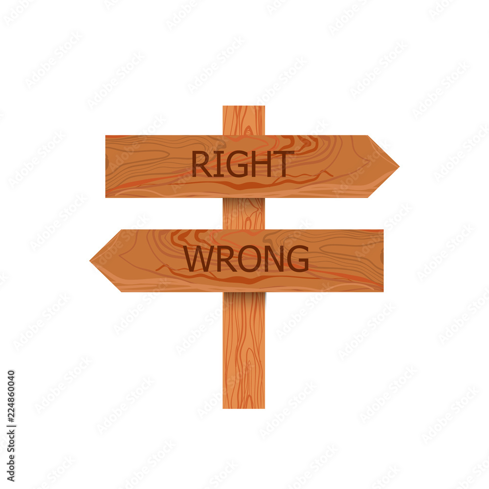 Vector Choice Signpost Illustration, Icon Isolated. Vector Choice Signpost Illustration, Icon Isolated.
