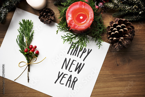 Canvas Print Merry Christmas Card Present Concept