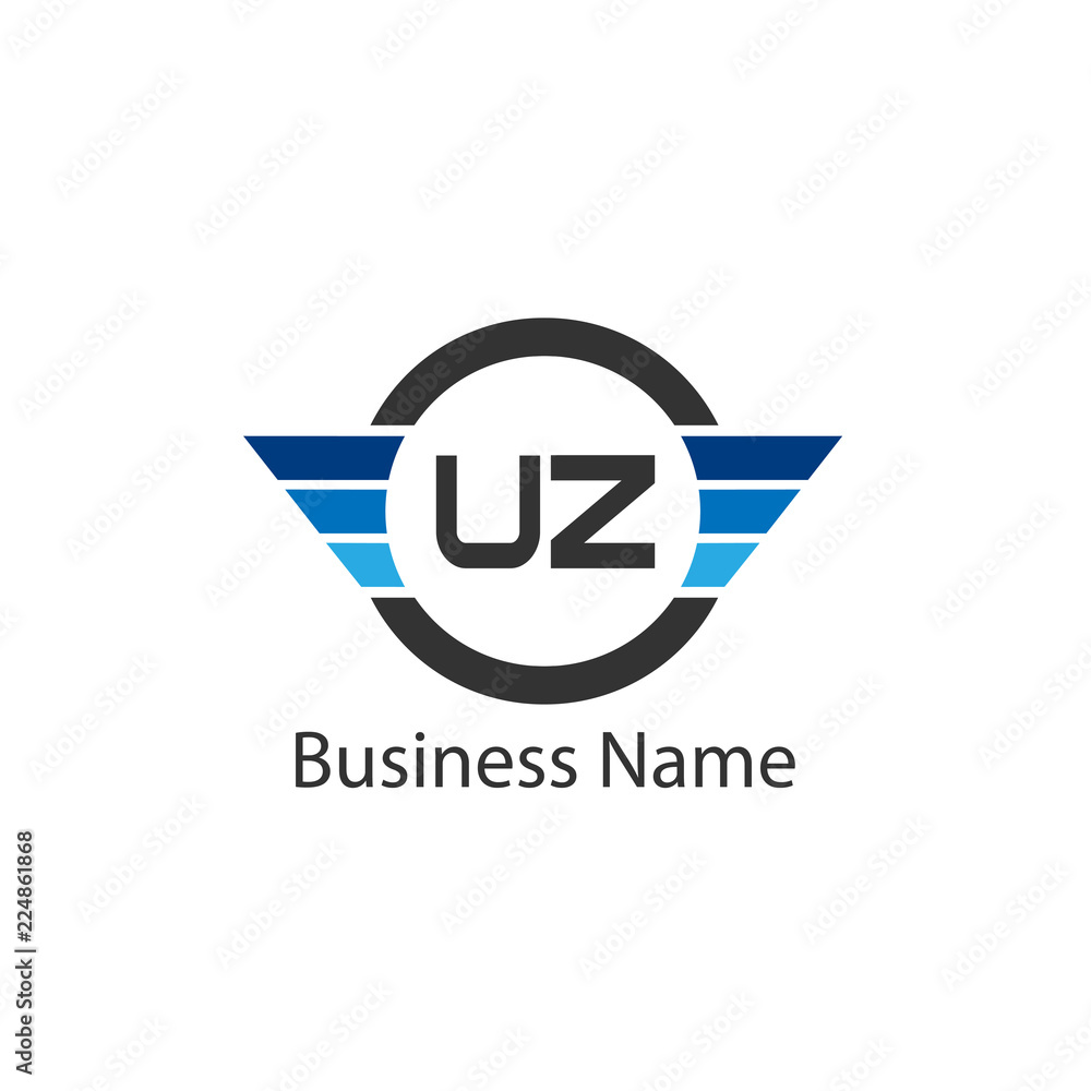 Initial Letter UZ Logo Template Design Initial Letter UZ Logo Template Design