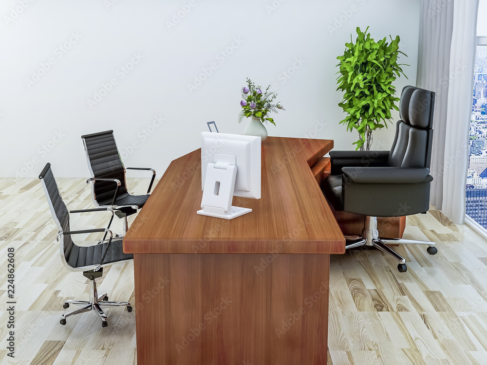 The office of the company's top management, leather sofas, wooden office tables and floor-to-ceiling windows, etc. The office of the company's top management, leather sofas, wooden office tables and floor-to-ceiling windows, etc.