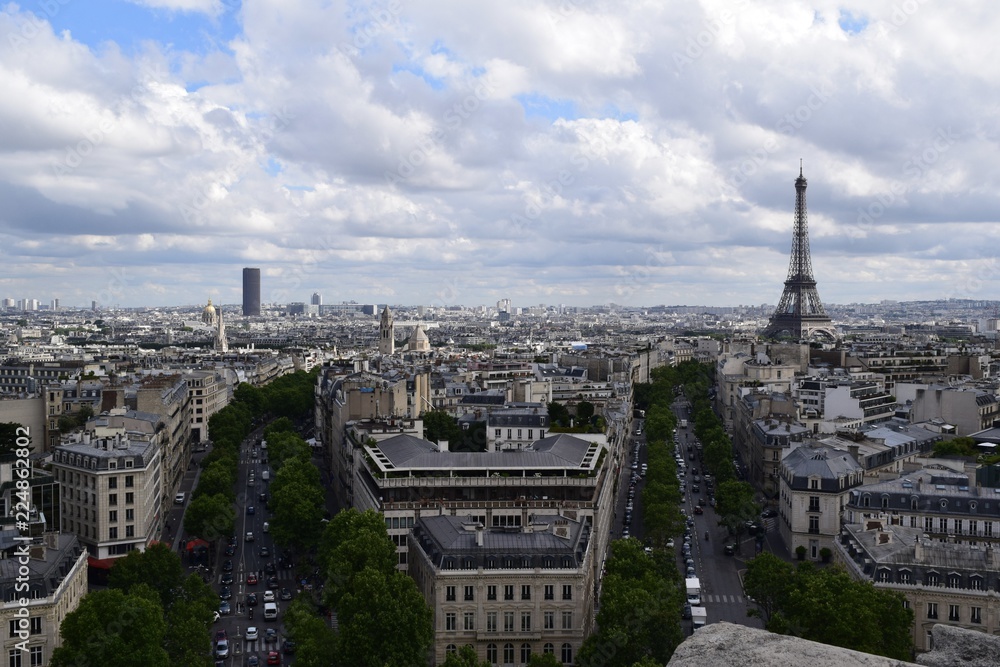 Paris Cityscape with Eiffel Tower