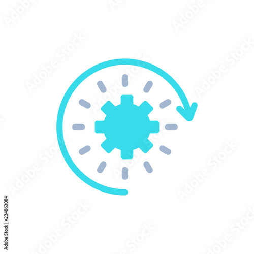Productivity and Efficiency. Productivity icon vector. Efficiency vector symbol. Time management sign. Capacity and production cycle icon