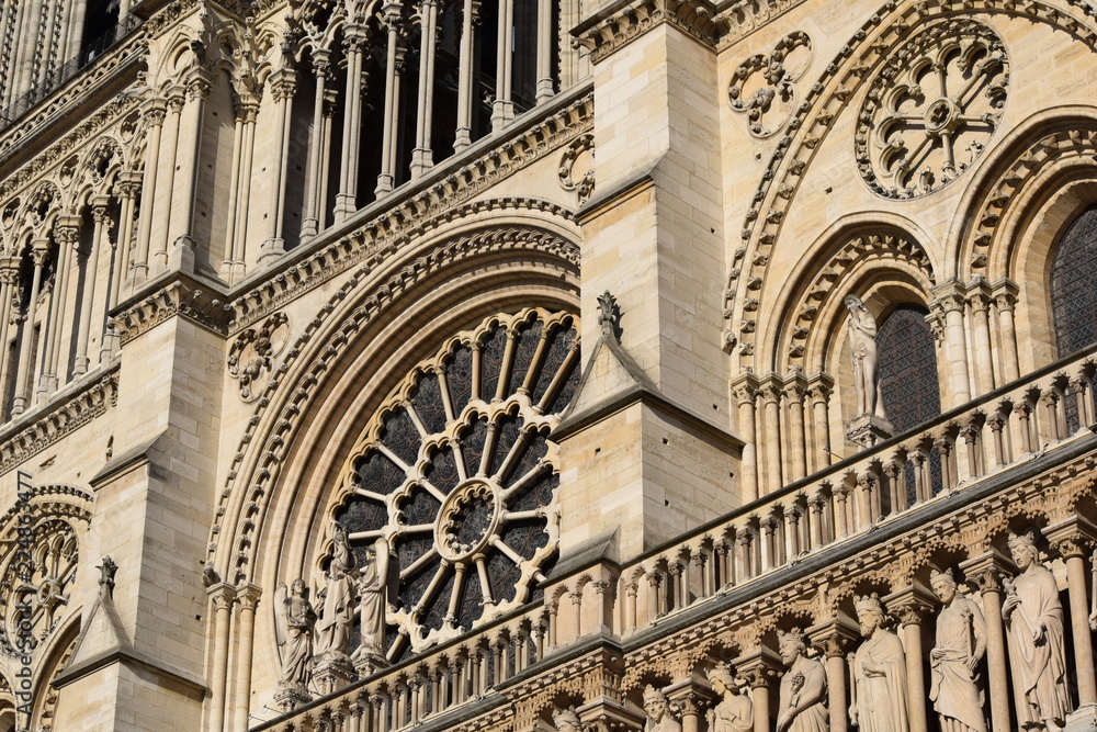 Facade Detail, Notre Dame, Paris