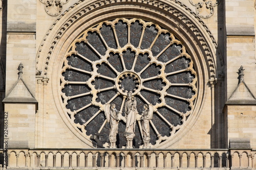 Circular Main Window, Notre Dame, Paris