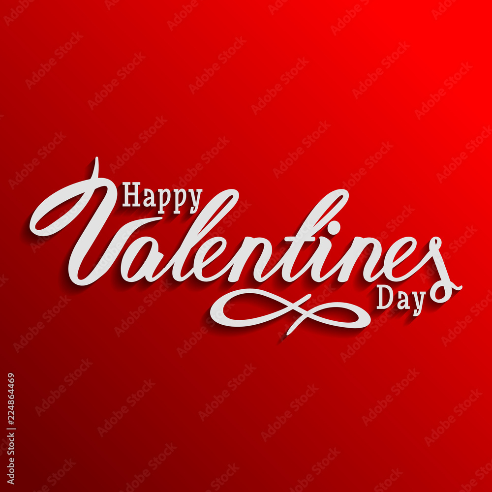 Happy Valentines Day Hand Drawing Vector design.
