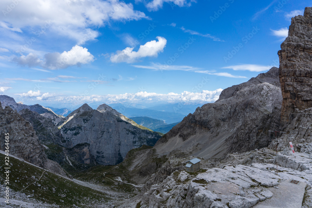Obraz premium Idyllic view of Adamello Brenta National Park, South Tyrol / Italy