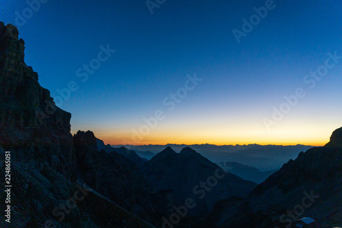 Idyllic sunrise in Adamello Brenta National Park, South Tyrol / Italy