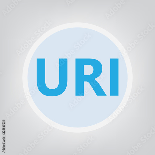 URI (Upper Respiratory Infection) acronym- vector illustration