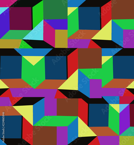 Abstract colorful geometric design