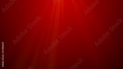 Volume lights ray on red background looped for copyspace