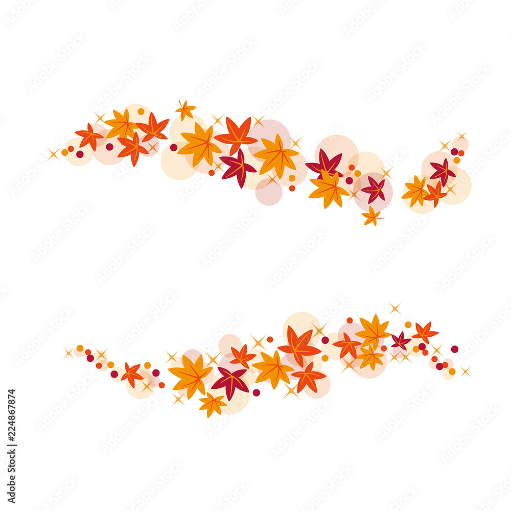 Vector set of autumn leaves