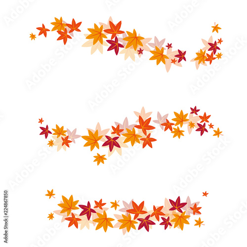 Wallpaper Mural Vector set of autumn leaves Torontodigital.ca