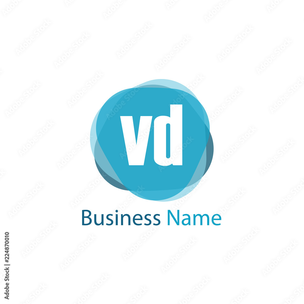 Initial Letter VD Logo Template Design
