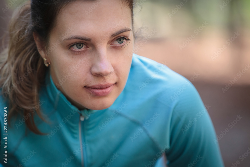 Cute girl in sportswear. Portrait. Purpose-oriented look. Cute girl in sportswear. Portrait. Purpose-oriented look.