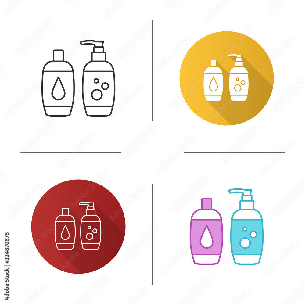 Shampoo and bath foam icon Shampoo and bath foam icon