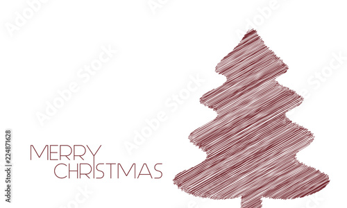 roter Tannenbaum auf weißem Hintergrund