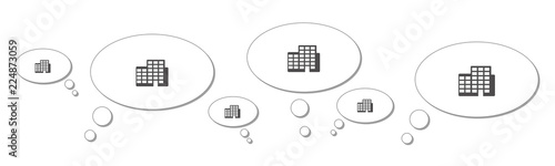 Gedankenblasen - Häuser