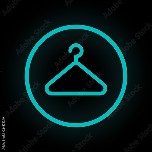 Neon Button rund - Kleiderbügel