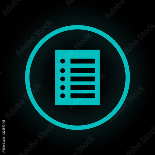 Neon Button rund - Liste