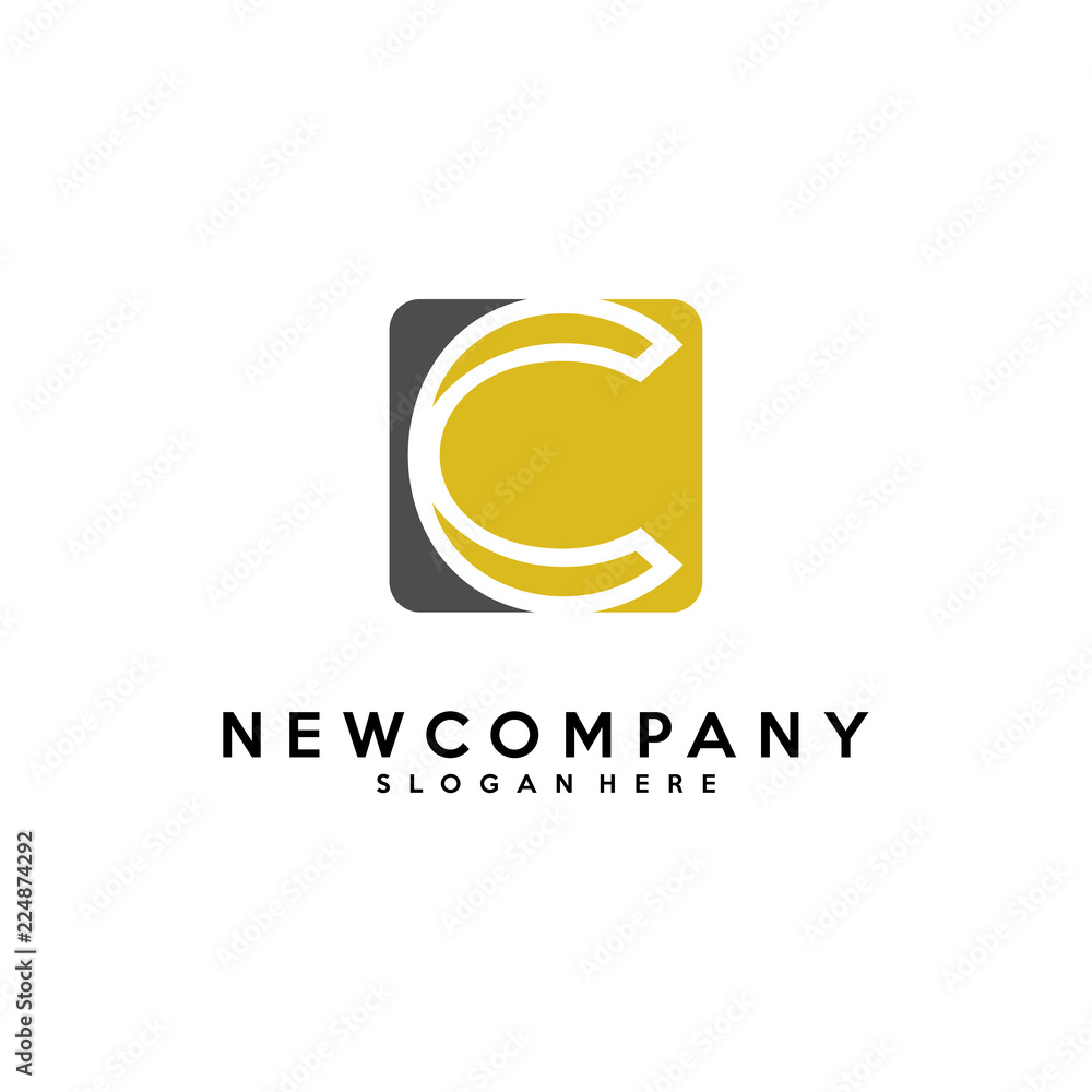 Obraz premium Initial C logo vector template