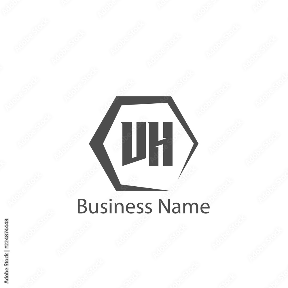 Fototapeta premium Initial Letter VH Logo Template Design