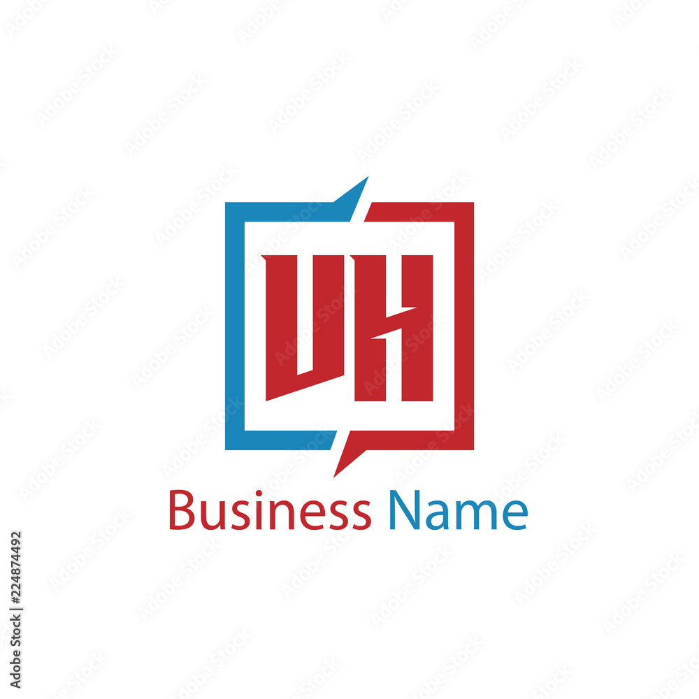 Obraz premium Initial Letter VH Logo Template Design