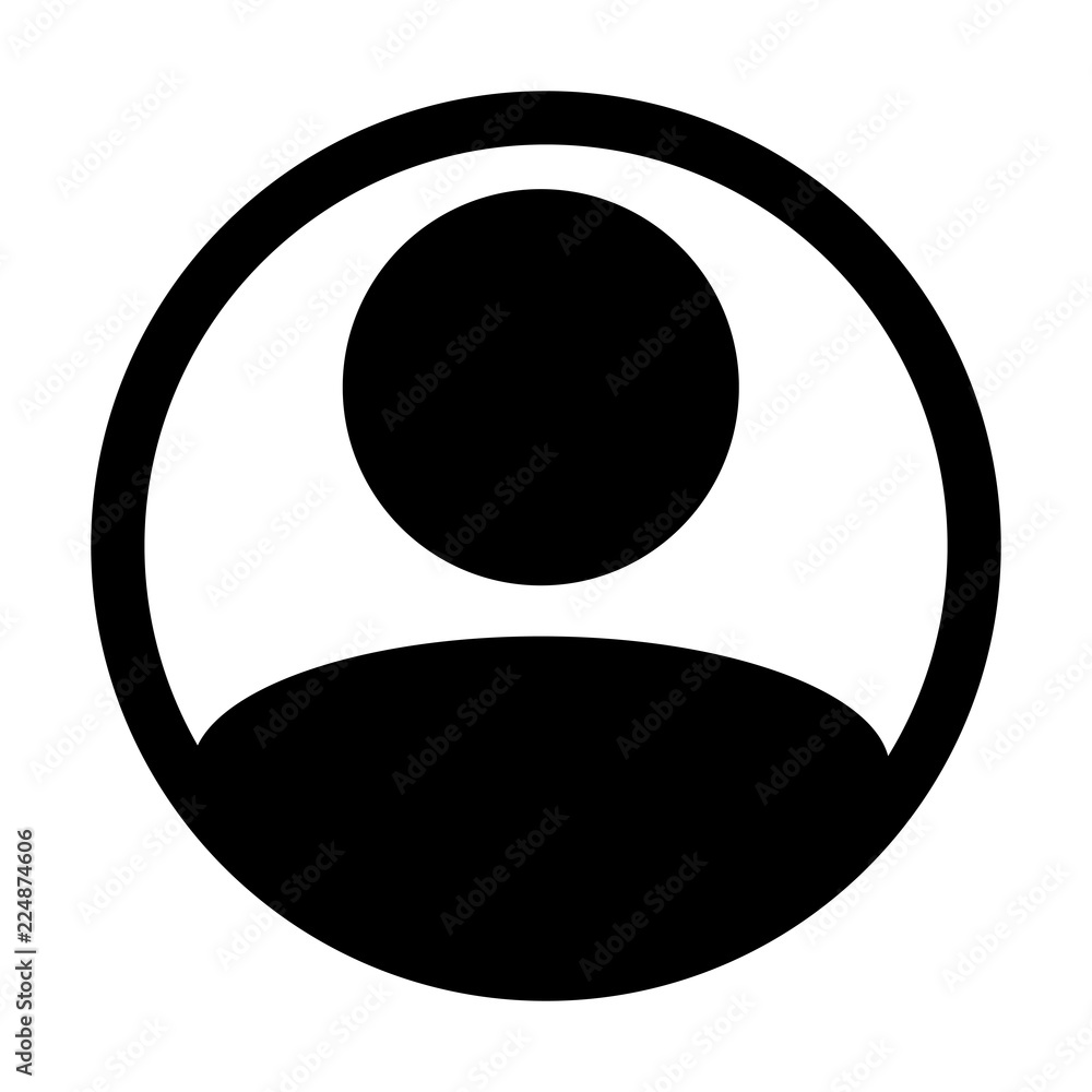Person icon vector male user profile avatar symbol in circle flat color glyph pictogram illustration Person icon vector male user profile avatar symbol in circle flat color glyph pictogram illustration