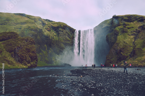 Skogafoss is a waterfall in Iceland