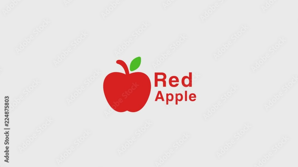 Animated icon of a red apple on a transparent background Animated icon of a red apple on a transparent background
