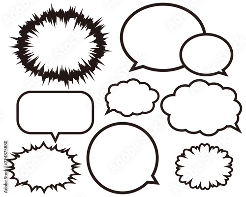 吹き出し　会話　セリフ