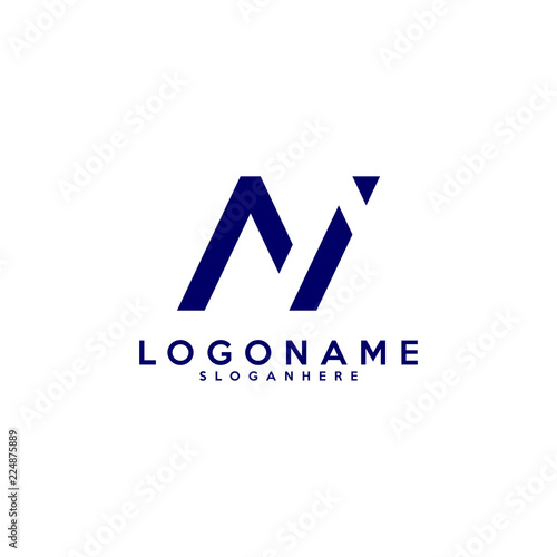 Initial AI logo design vector template