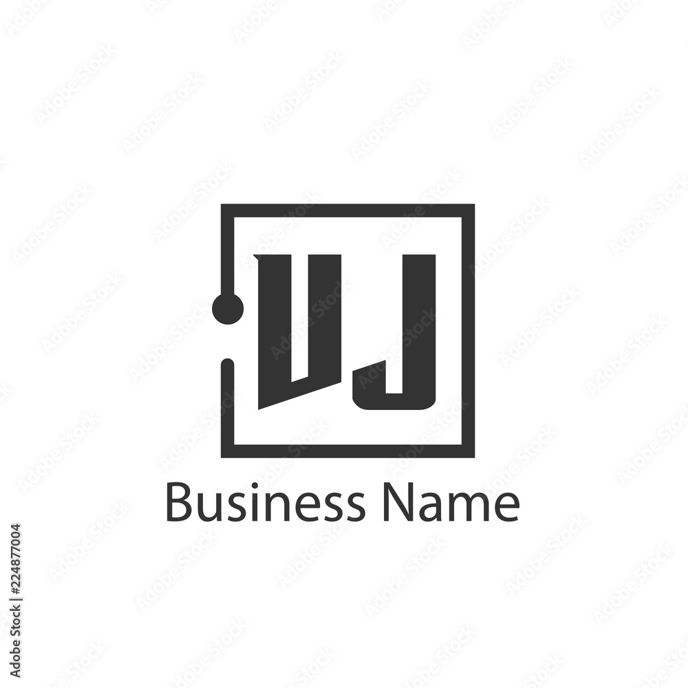Initial Letter VJ Logo Template Design