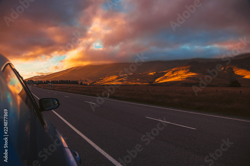 Beautiful sky above highlands from roadside © Gabriel