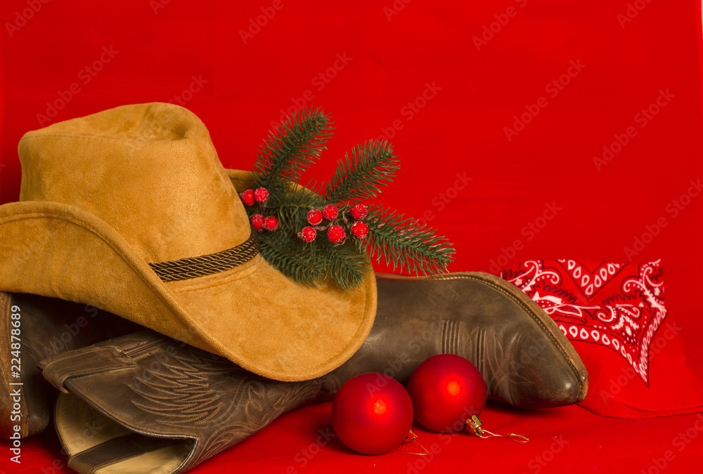 Cowboy Christmas Background
