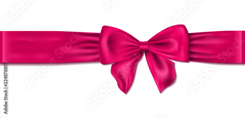 pink bow vector illustration
