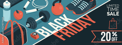 Black friday promotional sale banner