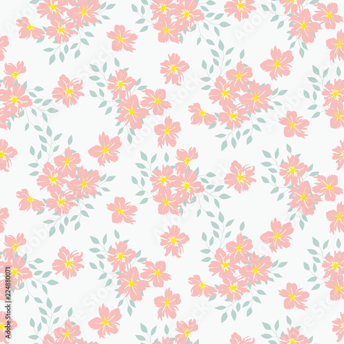 Fashionable pattern in small flowers. Floral seamless background for textiles, fabrics, covers, wallpapers, print, gift wrapping and scrapbooking. Raster copy.