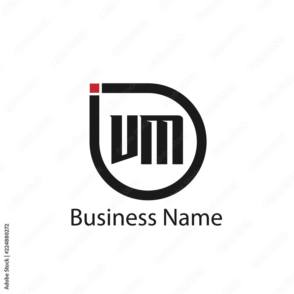 Obraz premium Initial Letter VM Logo Template Design
