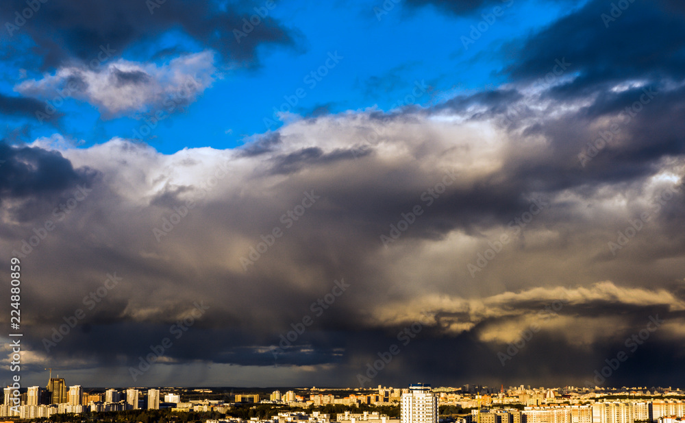 An uneasy sky over the city