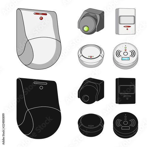 Vector illustration of cctv and camera icon. Set of cctv and system stock symbol for web.