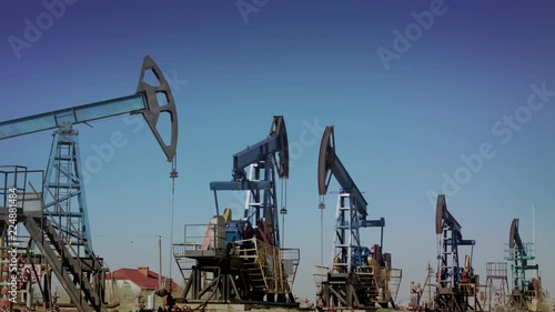 Many pumping stations for oil production