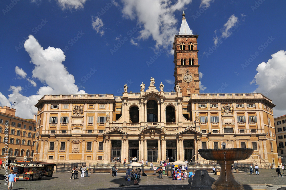 The Basilica di Santa Maria Maggiore, the largest Roman Catholic Marian church in Rome, Italy.